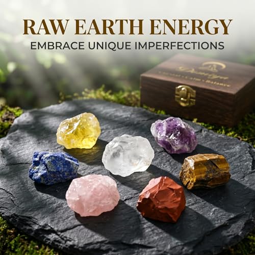 7 Chakra Healing Crystals Set for Meditation & Energy Alignment