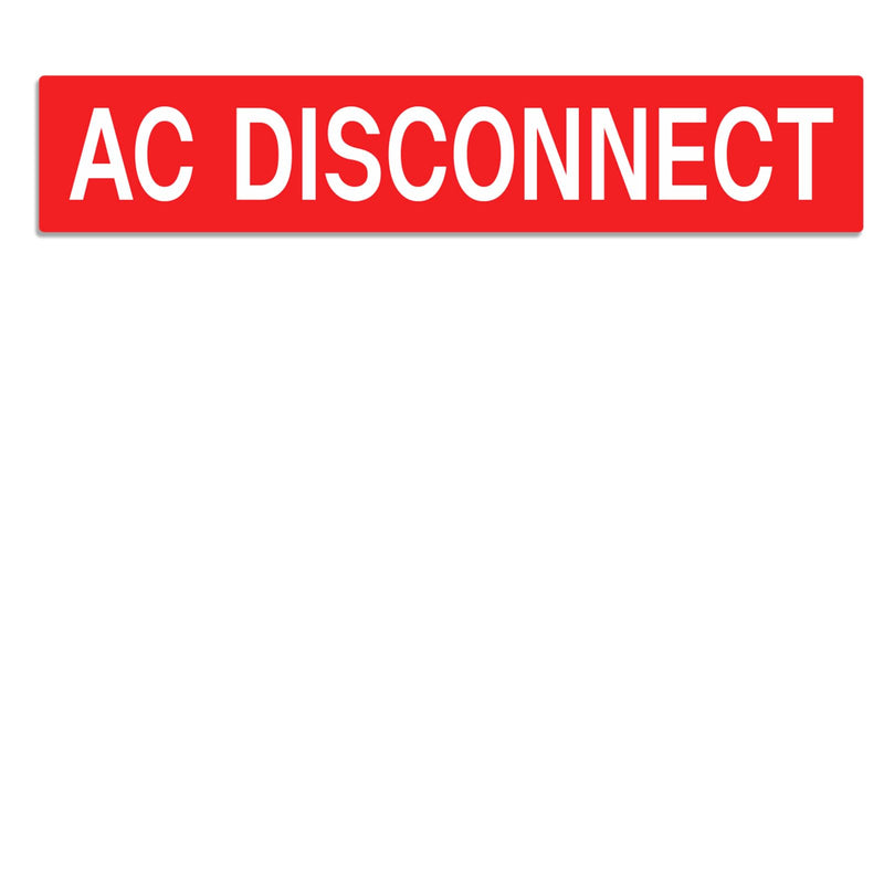 30X Solar Label Pack for PV Solar System - Ensure Safety and Compliance with PV Stickers AC Disconnect Label(4"X1")