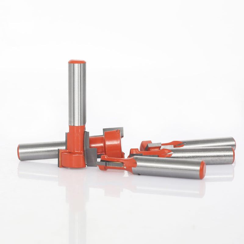 [Australia - AusPower] - AKYLIN 5-Piece T-slot cutter 8 mm shank, T-track slotted wood cutter, T-slot cutter set, cutter for router, woodworking 