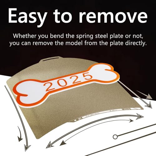 Upgraded Thickened 0.77mm PEI Sheet（with QR Code）for Bambu Lab P1P P1S A1 X1 X1C X1E PEI Build Plate,Double Sided Textured PEI Flexible Spring Steel Sheet, 257x257mm Bambu Heatingbed