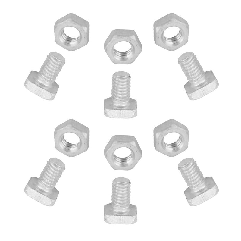 [Australia - AusPower] - TOPINCN Greenhouse Repair Kit Hardware Set - 50pcs Aluminum Nut + 50pcs Bolt - Silver 