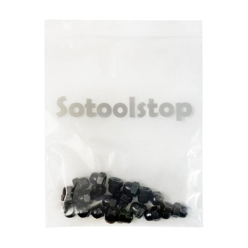 [Australia - AusPower] - M6 Black Acorn Cap Nuts, M6-1.0 Black Acorn Nut Stainless Steel 18-8(304), 20Pcs-Pack 