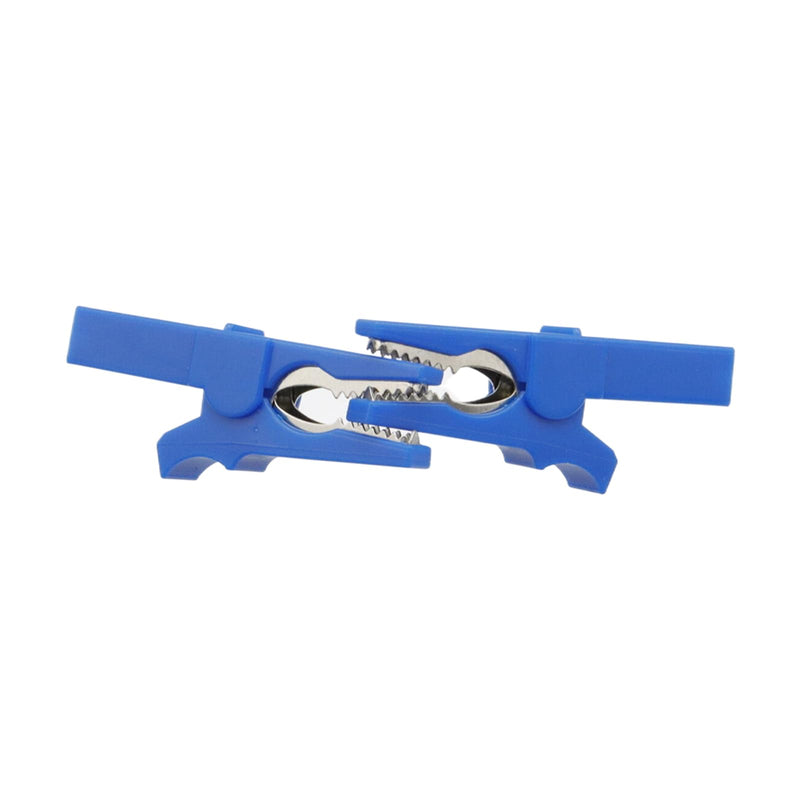 [Australia - AusPower] - 5Pcs Fully Insulated Alligator Clips,4mm Banana Plug Connectors Multi Testers Alligator Clip with Banana Socket Alligator Clips,Blue Blue 