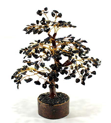 eSplanade Crystals Tree Healing Stones Seven Chakra Natural Healing Gemstone Bonsai Fortune Money Tree, Home Office Decor Spiritual Gift | Size 8-10 Inches