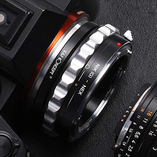 K&F Concept Lens Mount Adapter Compatible with Nikon G AF-S F AIS AI Nikkor F Mount G-Type D/SLR Lens to Sony Alpha E-Mount NEX Camera Compatible with Sony Alpha A7,A6000,A6300,A6500,A5000,A5100 NIK(G)-NEX