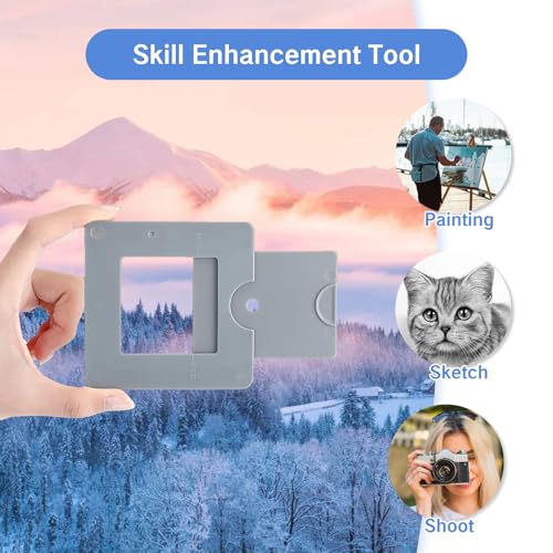 View Finder for Artists Painting Photography Artist Tool with Sliding Mechanism Optical Viewfinder for Art Composition Custom Reel Tool for Directors Snow Weather Camera Aid