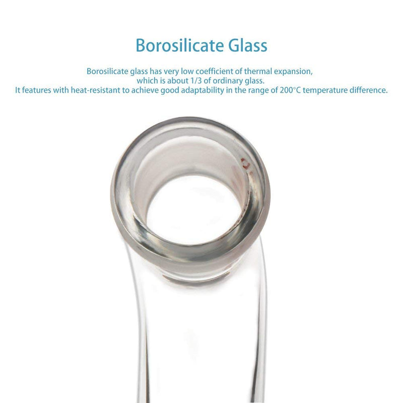 StonyLab Glass Vacuum Take Off Adapter, 105 Degree Bent, Short Stem with 24/40 Joints 24/40 Joint