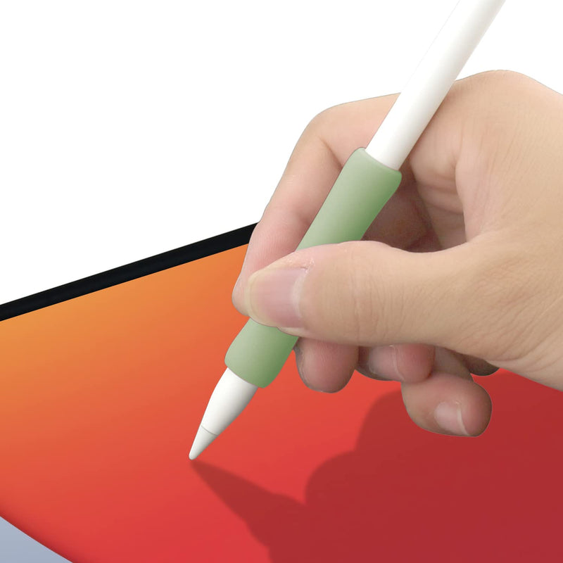 [Australia - AusPower] - ProElife 2-Pack Ergonomics Grip Holder Silicone Protective Sleeve Cover for Apple Pencil 2nd 2021 & 1st Generation iPad Pro 11'' 12.9'' 2021/2020/2018 Stylus Accessories Kits (Lavender/Green) Lavender/Green 