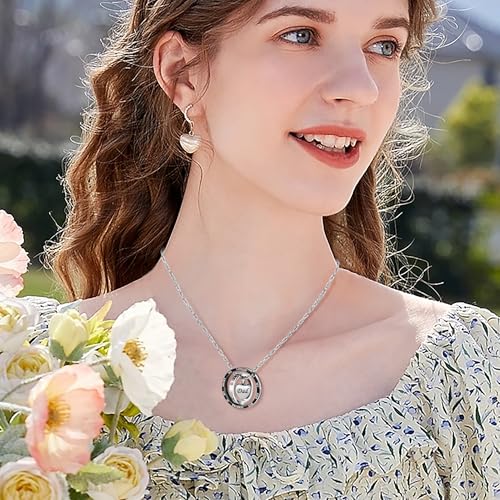 Dletay Urn Necklace for Ashes Stainless Steel Cremation Jewelry Memorial Ash Necklace for Men Women Urn Pendant Ashes Holder Black-Dad