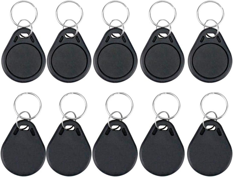 [Australia - AusPower] - (pack of 100 Black Waterproof ABS 13.56MHz ISO14443A Classic 1K NFC RFID Token,RFID keyfob tag 