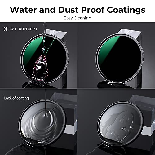 K&F CONCEPT 37mm ND1000 (10-Stop Fixed Neutral Density Filter) Lens Filter