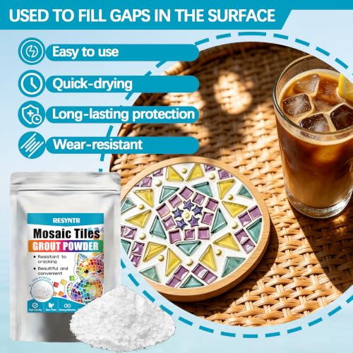 250g Mosaic Powder, Mosaic Grout, Mosaics Tools, Ideal for DIY 8.8oz