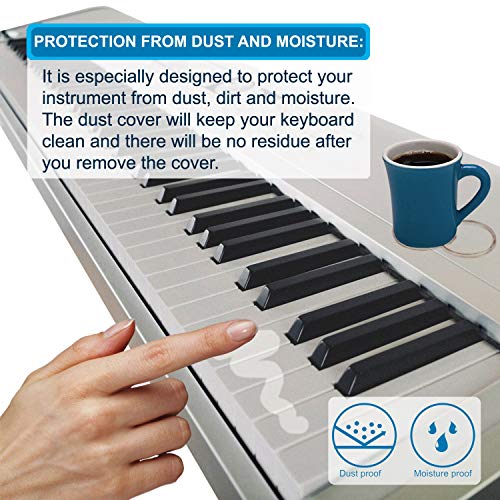 HQRP Sustain Pedal Foot Switch Style and HQRP Elastic Dust Cover compatible with Yamaha DGX-230 EZ-220 Keyboards