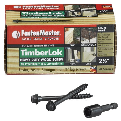 FASTENMASTER FMTLOK212-50 2-1/2-inch wood screws package