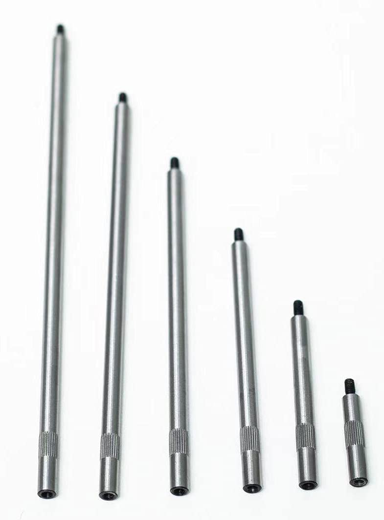 Dial & Electronic Indicator Extension Stem Rod Set 6 Piece 1", 2", 3", 4", 5", 6" Combine to 0-21" Include Plastic Case 1"-6"