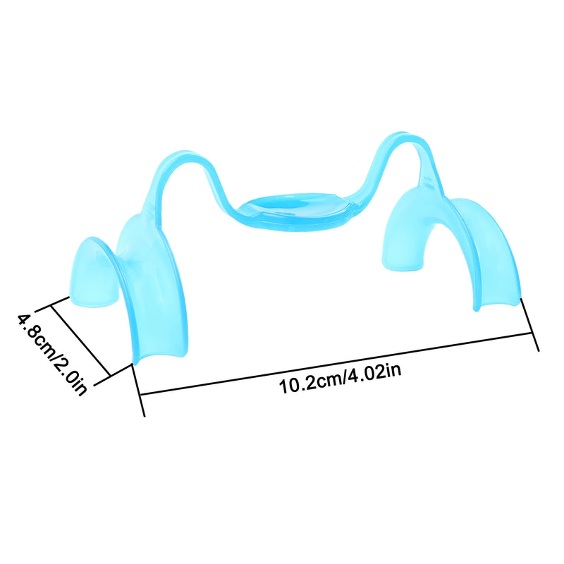 [Australia - AusPower] - Dental Cheek Retractor Mouth Opener M Shape Autoclavable with Mirror for Teeth Whitening Mouthpiece Dentist Tools(10Pcs Blue) 