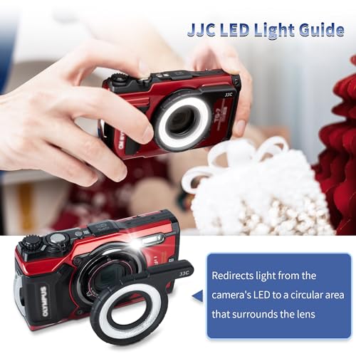 JJC LED Light Guide with Conversion Lens Adapter for Olympus Tough TG7 TG6 TG5 TG4 TG3 TG2 TG1