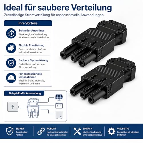 Powice For GST18 Power Distribution System Output Distribution 2 Pack Compatible with GST18 Through Connectors Suitable for LED Lighting, Strip Lights and Multi-Channel Power Distribution a