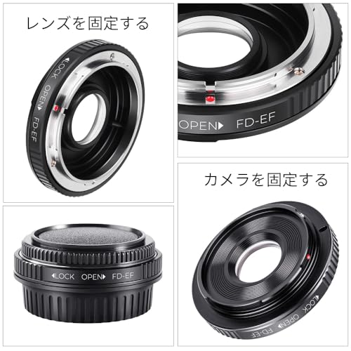K&F Concept Pro Lens Mount Adapter Compatible for Canon FD FL 35mm SLR Lens to Canon EOS (EF, EF-S) Camera, Compatible with Canon 1D, 1DS, Mark II, III, IV, Digital Rebel T5i, T4i, T3i, T3 Canon FD-EOS
