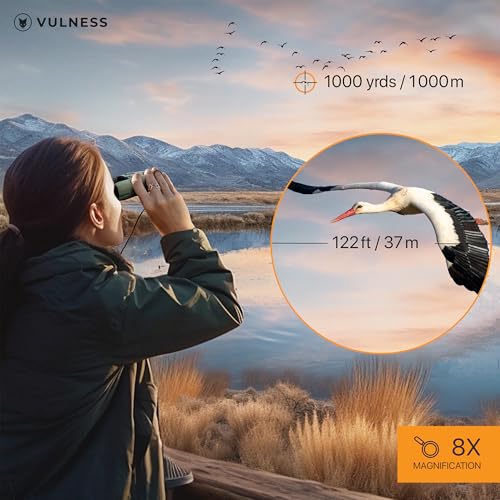 VULNESS Binoculars for Adults, Small Mini Travel Essentials, 8X21, Camo