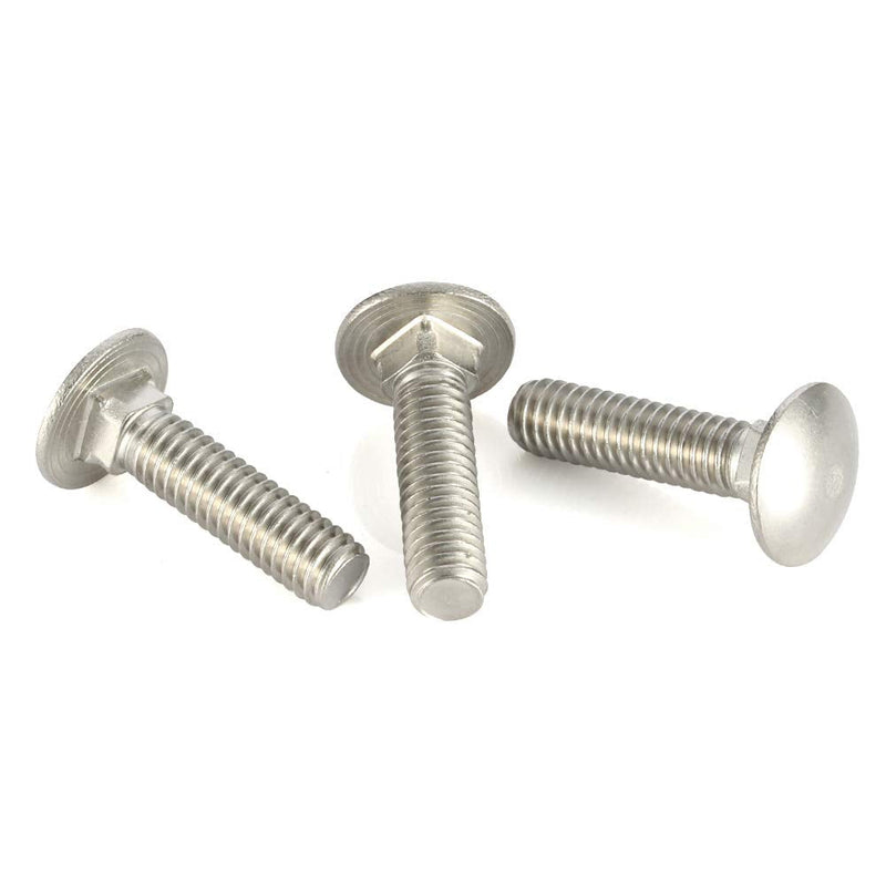 [Australia - AusPower] - 1/4-20 x 1-1/4" (1/2" to 6" Available) Carriage Bolts Screws, Stainless Steel 18-8 (304), Round Head, Square Neck, Fully Threaded, 25 PCS 1/4-20 x 1-1/4" 