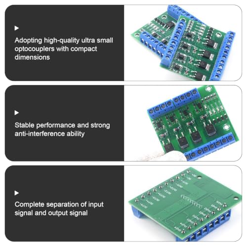 4pcs Mosfet PCB PWM 4 Channel PLC Amplifier Mosfet Module, PLC Amplifier PCB Driver Module PCB Module Driver 3-20V to 3.7-27VDC, PWM Mosfe t Modu l for Multi-Channel Motor