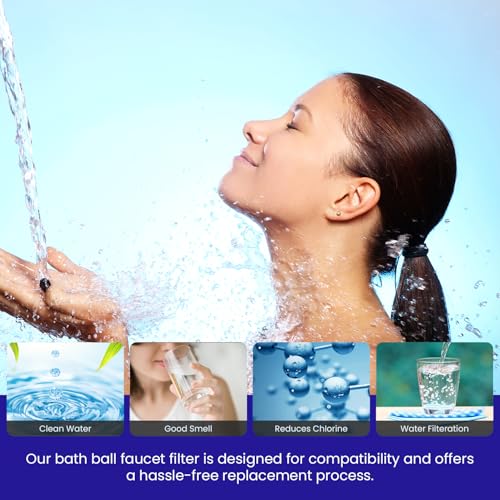 Crystal Quest bathtub filter replacement cartridge, BPA-free pack of 2 for faucet water filters