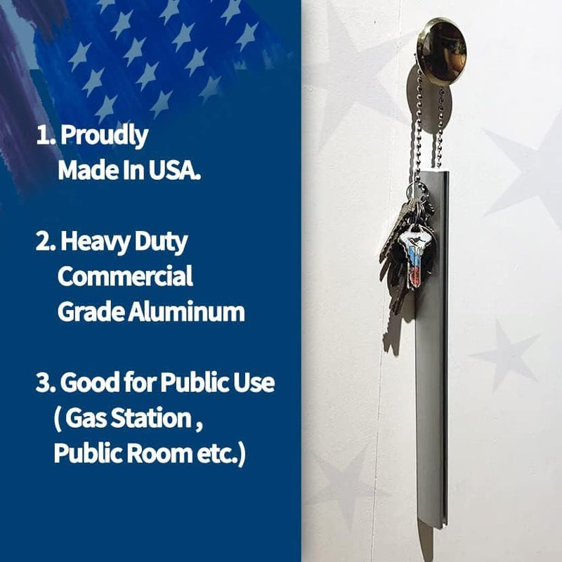 Commercial Grade Large Heavy-Duty Long Keychain for Homes and Public Restrooms Flight Black 5