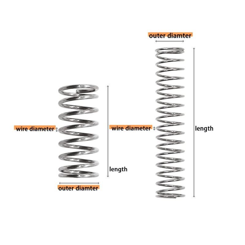 [Australia - AusPower] - 300PCS Compression Springs Assortment Kit 23 Different Sizes Mini Stainless Steel Mechanical Springs for DIY Repair Project K-P-051-300 300 