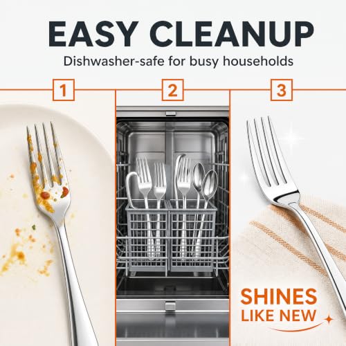 NICE KITCHEN 16 Pieces Dinner Forks Set,8" Fork,Stainless Steel Dinner Fork