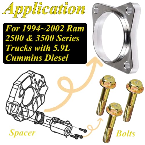 IKXKX 5-speed starter spacer kit for Dodge 2500 and 3500 with Cummins 5.9L engines, 1994-2002