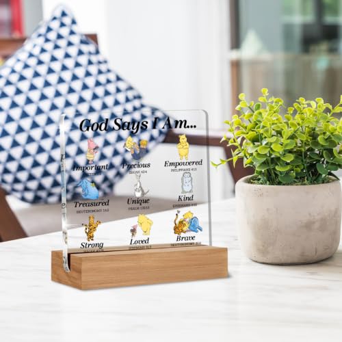 Inspirational Gifts Christian Cute Cartoon Bear Desk Accessories Multicolor AM