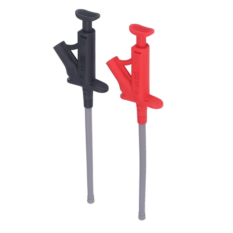 [Australia - AusPower] - Flexible Test Hook Clip, Professional High Voltage Flexible Test Hook Multimeter Electrical Testing Grabber Hook with 4MM Banana Jack J.30042 