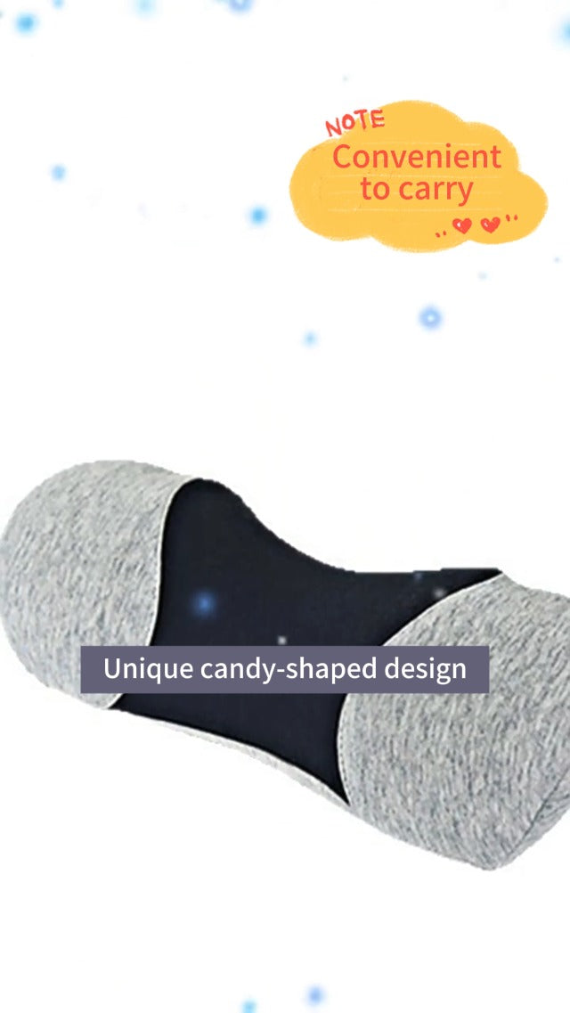 Cervical Neck Roll Traction Pillow ,Neck Shoulder Muscle Relaxer ,Cervical Spine Alignment & Tension Relief & No More Neck Pain &Breathable Pillowcase, Memory Foam, for Bed, Legs, Back and Yoga ﻿