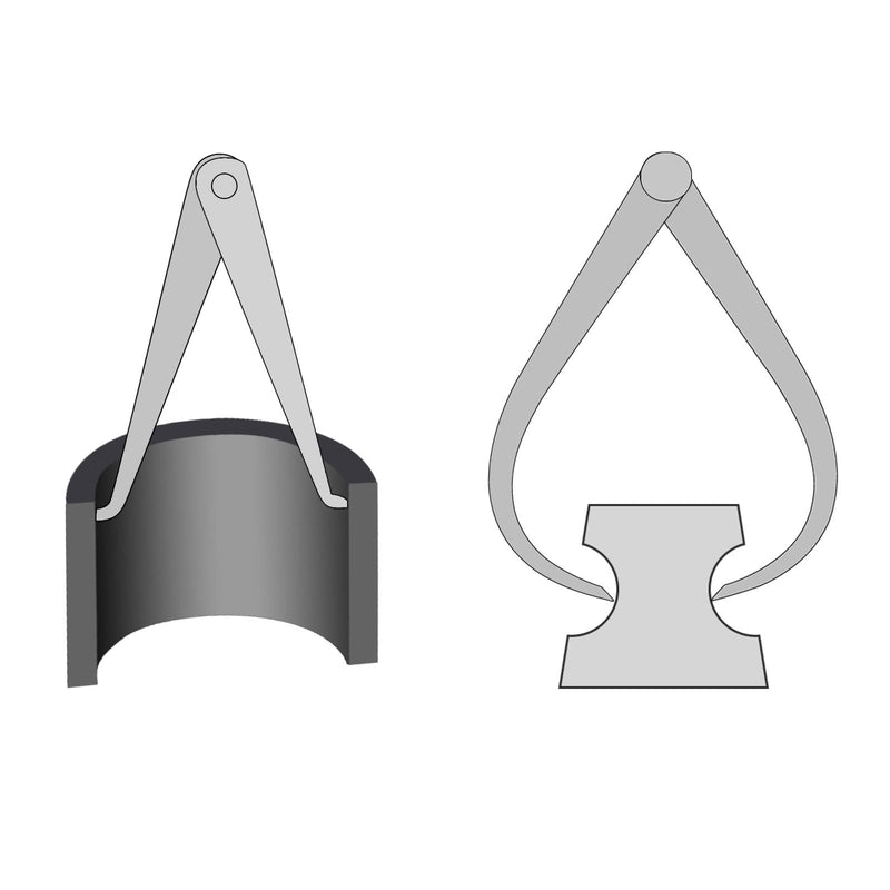 [Australia - AusPower] - HARFINGTON Firm Joint Inside Outside Caliper Set 8 10 12 Inch 410 Stainless Steel Firm Friction Joint for External Internal Measurements 