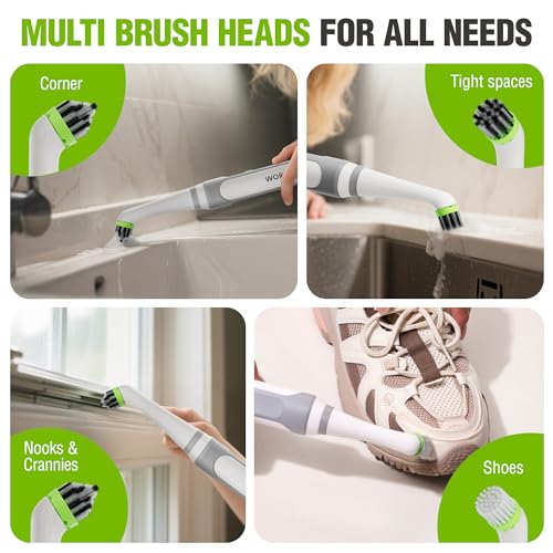 WORKPRO Cordless Crevice Cleaning Brush, 5500 RPM Cordless Scrubber