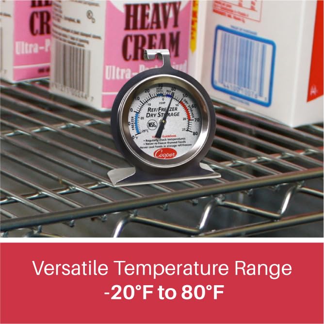 [Australia - AusPower] - Cooper-Atkins 25HP-01-1 Refrigerator, Freezer, Dry Storage Thermometer, 0°F to 80°F Temperature Range, 7.2" Length, 4.55" Width, 1.7" Height 
