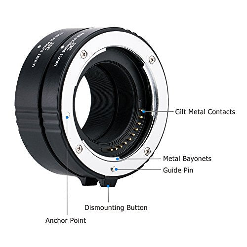 JJC X Mount Auto Focus Macro Extension Tube Set for Fujifilm Camera & Lens Fujifilm X Mount (Set)
