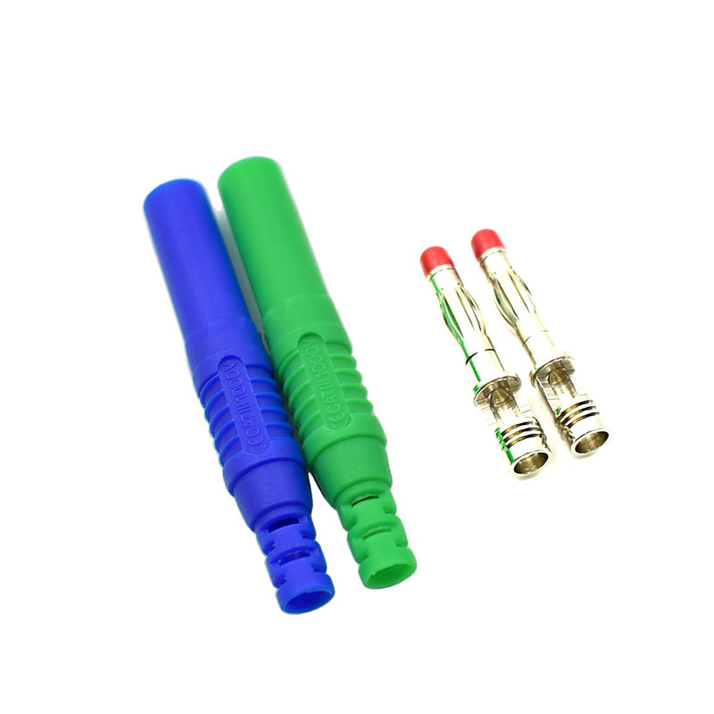 [Australia - AusPower] - 5Colors Insulated Safety Seal Protection Shrouded 4mm Banana Plugs Solder DIY Connectors Adapters for Multimeter Test Leads Electrical Testing 10Pcs 10Pcs 5 Colors 