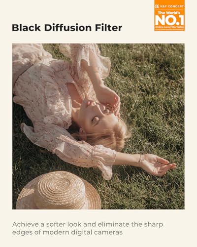 K&F CONCEPT 52mm Black Diffusion 1/4 Filter Mist Cinematic Effect Filter