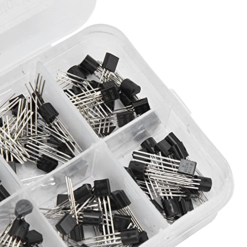 BC547 Transistor Set, 200 Pieces | With Clear Box, BC327 BC337 BC517 BC547 BC548 BC549 BC550 BC556 BC557 BC558, Semiconductor Material, for Electric Vehicles