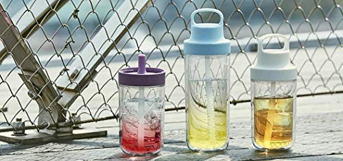 KINTO 20071 Togo Bottle, 16.9 fl oz (480 ml), White, Includes Straw, Lightweight, Water Bottle, Dishwasher Safe, Double Wall Construction
