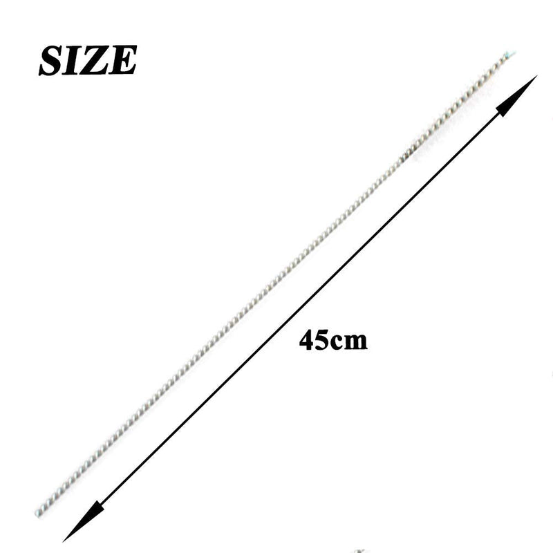 [Australia - AusPower] - FOCCTS Pack of 2 Milk Hose Brush, 45 cm Spiral Cleaning Brush, Steel Wire Tube Brush, Cleaning Brush, Tube Brush for Milk Hoses, Teapot, Straw 