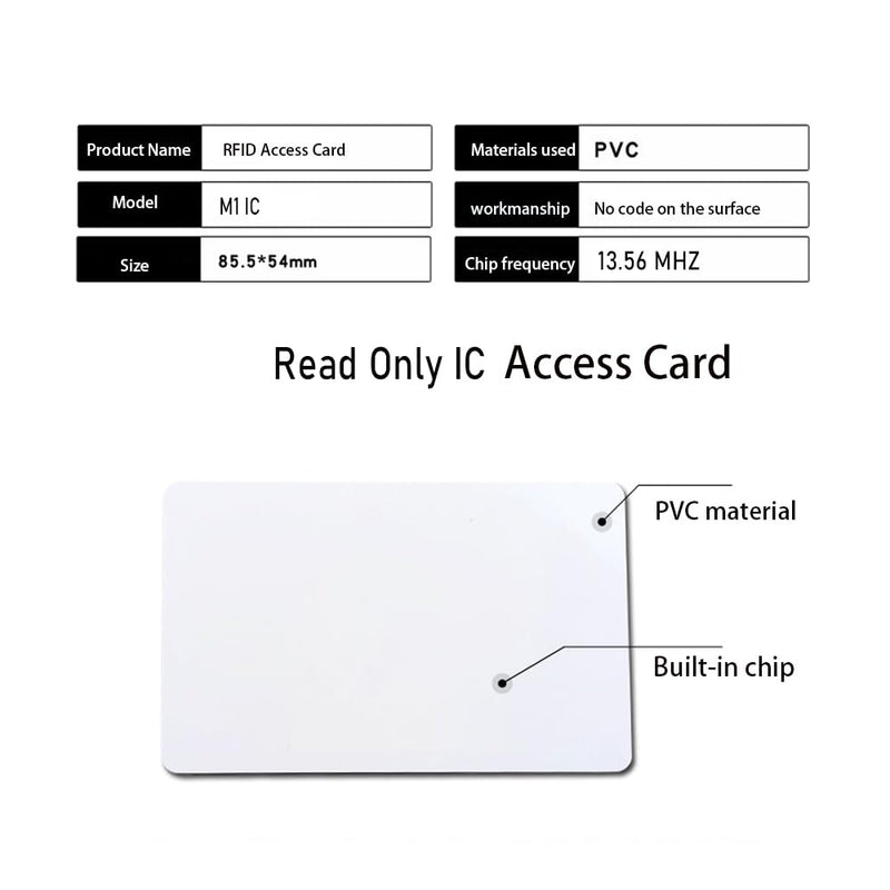 YAVIS RFID Card 1K 13.56MHz NFC IC Card PVC ISO14443A for Secure Input Systems and Access Control Systems Pack of 10