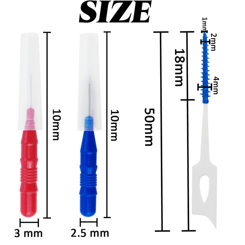 [Australia - AusPower] - 250PCS Braces Dental Brush Flosser for Cleaner Interdental Brush Toothpick Dental Tooth Flossing Head Oral Dental Hygiene Toothpick Cleaners Cleaning Tool 