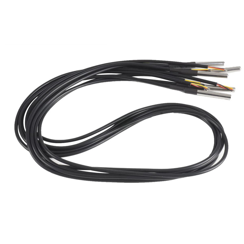 [Australia - AusPower] - Waterproof DS18B20 Temperature Sensor, Digital Temperature Thermal Cable Temperature Range (-55℃~ +125℃) Digital Temperature Probe Sensor - 1 Meter / 3.2Ft, 10 Pack 