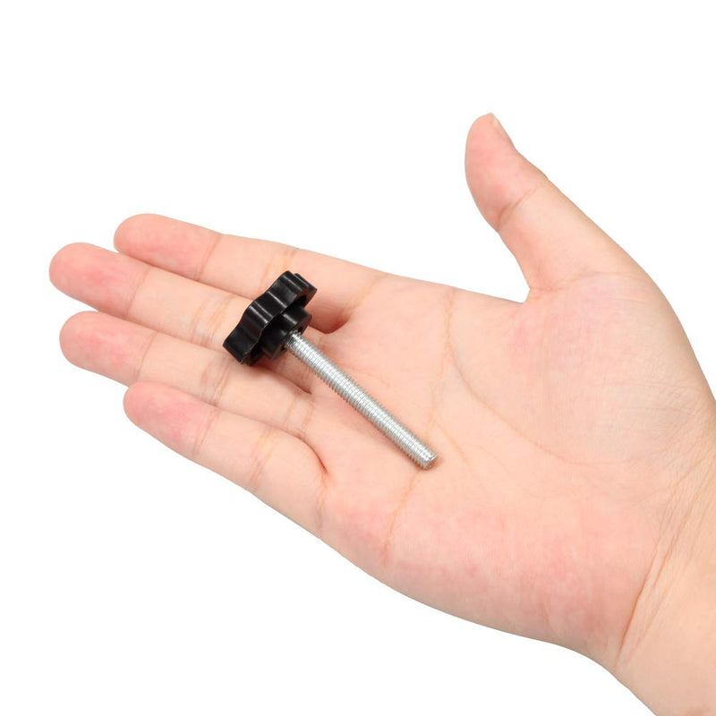[Australia - AusPower] - SPEEDWOX 6 Pcs Clamping Screw Knob M5 x 40 Plum Hex Shaped Hand Knobs Knurled Thumb Screw Handle Clamping Knob Male Thread Metric Thread M5*40 
