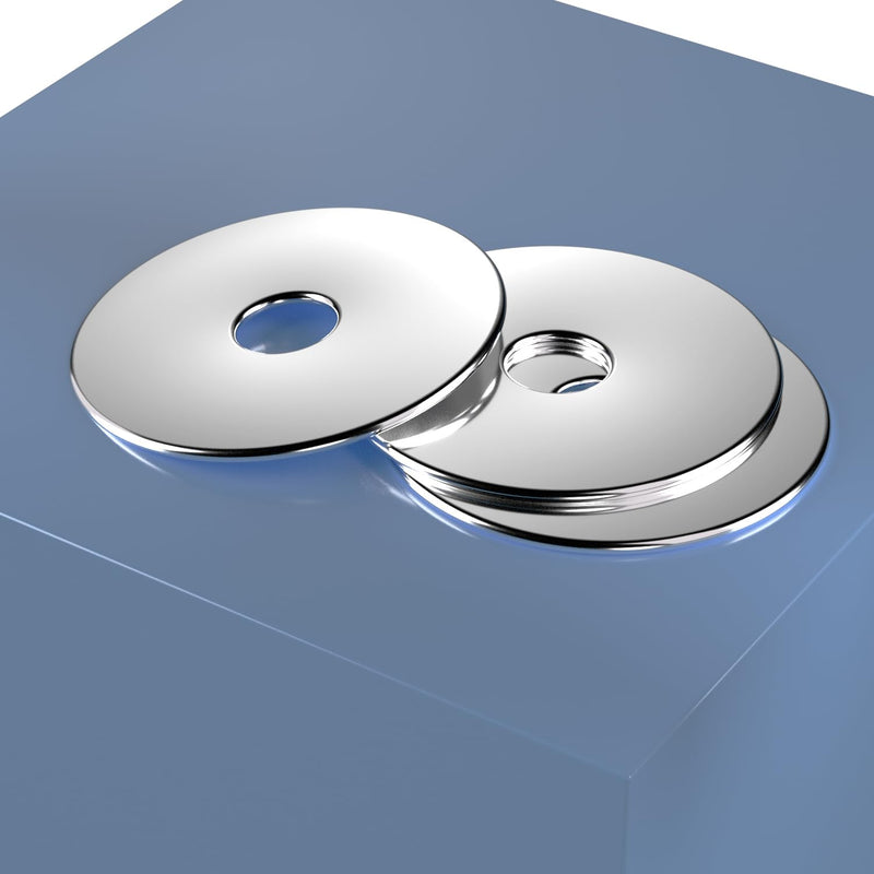 [Australia - AusPower] - 1/4 x 1" Fender Washers,Stainless Steel Flat Washers,Made of 304 (18-8),100 Pcs Large Repair Metal Washers 1/4 x 1" 