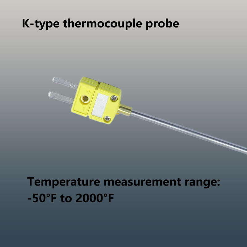 [Australia - AusPower] - 50207-K K-Type thermocouple Probe Temperature Range -50°F to 2000°F Probe Length 6“/0.12” 