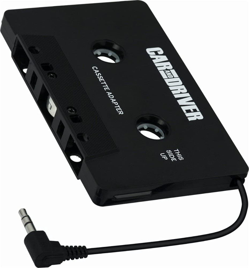 [Australia - AusPower] - Car and Driver Cassette Aux Adapter for Car | Wired 3.5MM Universal AUX Plug for Smartphones, MP3 Players, 31” Cable | Cassette Adapter for Car | Cassette Deck | Cassette Tape Aux Cord for Car, Black 